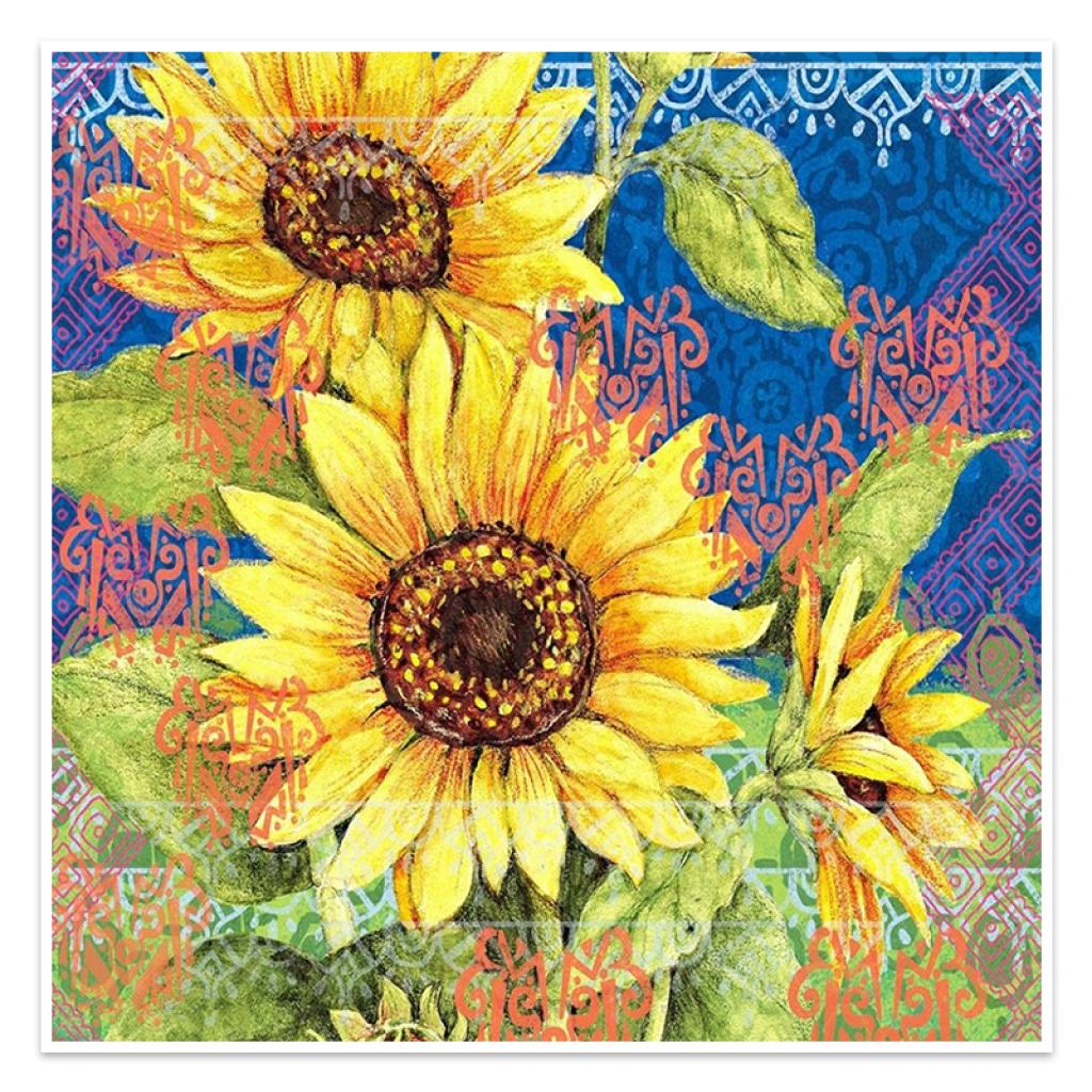 Алмазная мозаика Lesko DIY LG136 Подсолнухи 30x30 см (1377925)