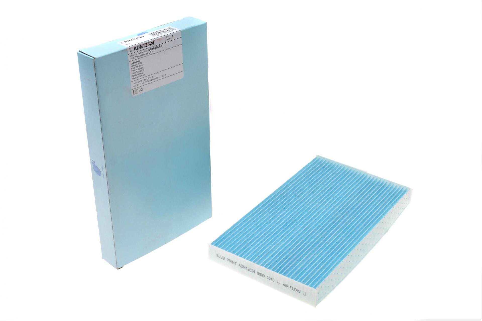 Фильтр салона BLUE PRINT для Nissan Juke 1,6 16V/Leaf 10- (ADN12524)