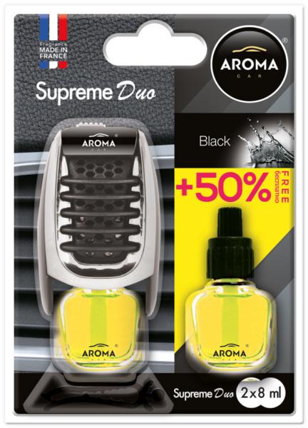 Освіжувач повітря рідкий для обдуву Aroma Supreme Duo Slim Чорний 2x7 мл (277317)