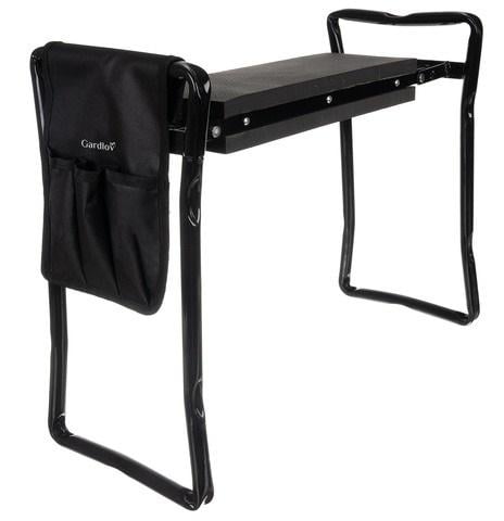Подставка-стул для колен складная садовая 4в1/органайзер для инструментов Черный