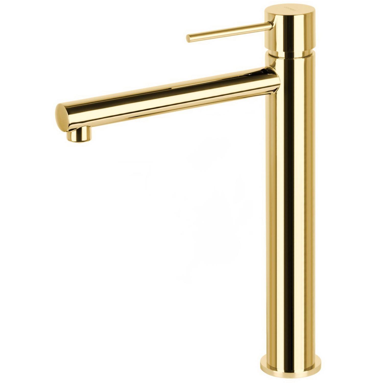 Смеситель для умывальника Corsan LUGO reac-10000000085 высокий однорычажный Золотой (158722)