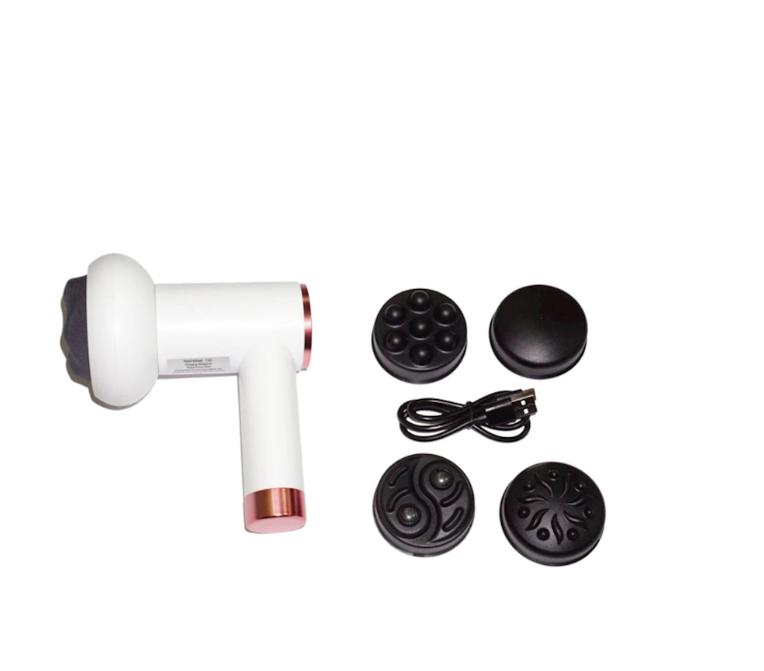 Массажер антицеллюлитный Deep Rolling Massager аккумуляторный для тела рук и ног 4 насадки 6 скоростей 5 Вт - фото 4