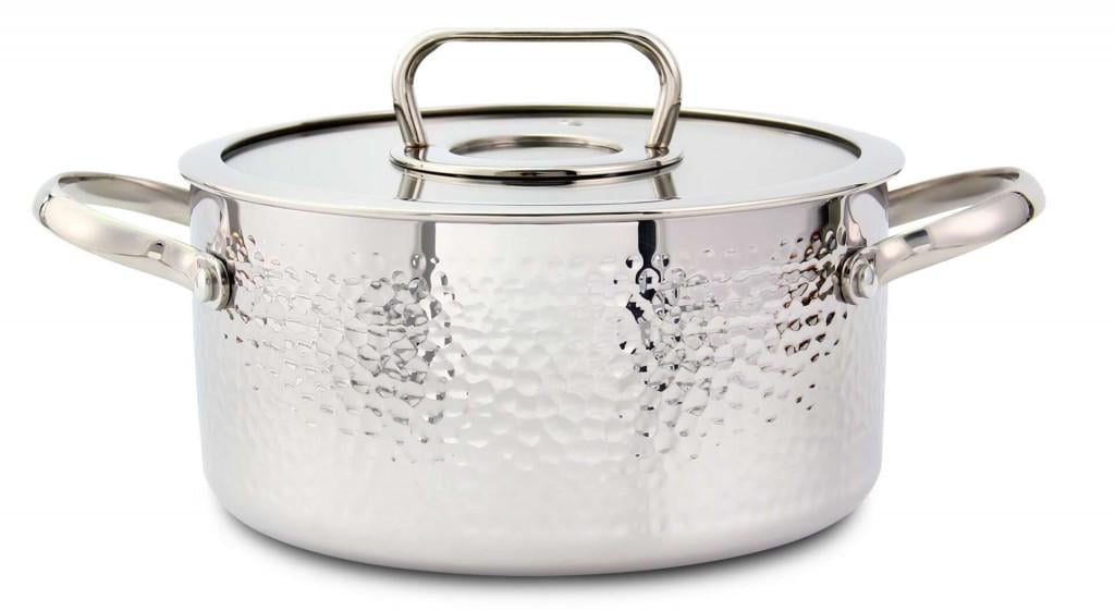 Кастрюля нержавеющая Con Brio Triply с крышкой 18 см 2,4 л (CB-1129)