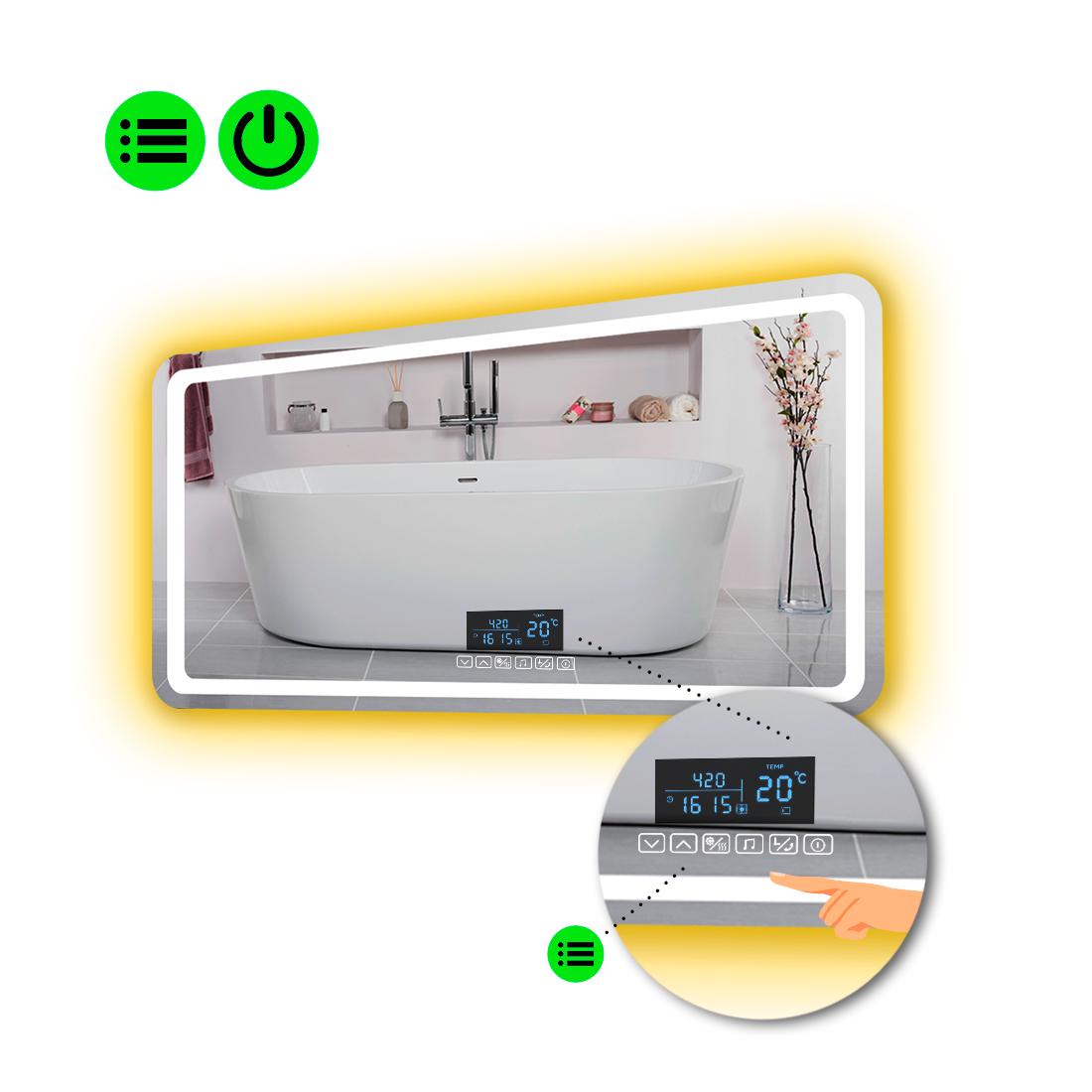 Зеркало LED подсветкой Anvi с Smart-блоком 120x80 см (8994511)