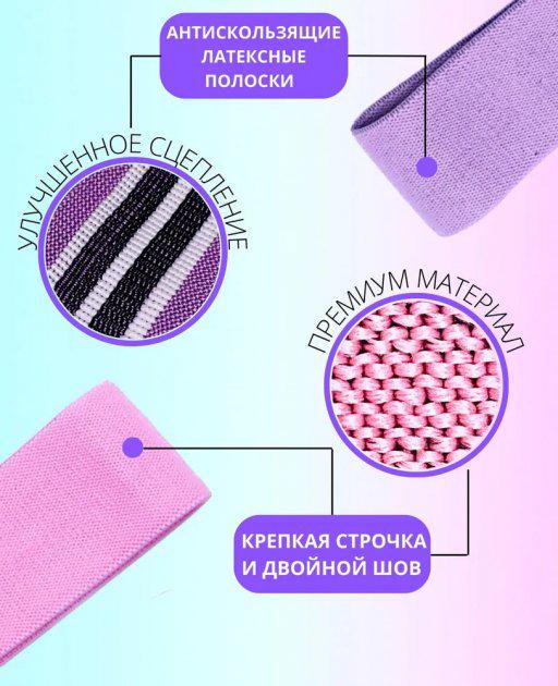 Резинки для фитнеса AVA эспандер тканевый универсальный 3 шт. (379875861) - фото 6 Резинки для фитнеса AVA эспандер тканевый универсальный 3 шт. (379875861) - фото 6