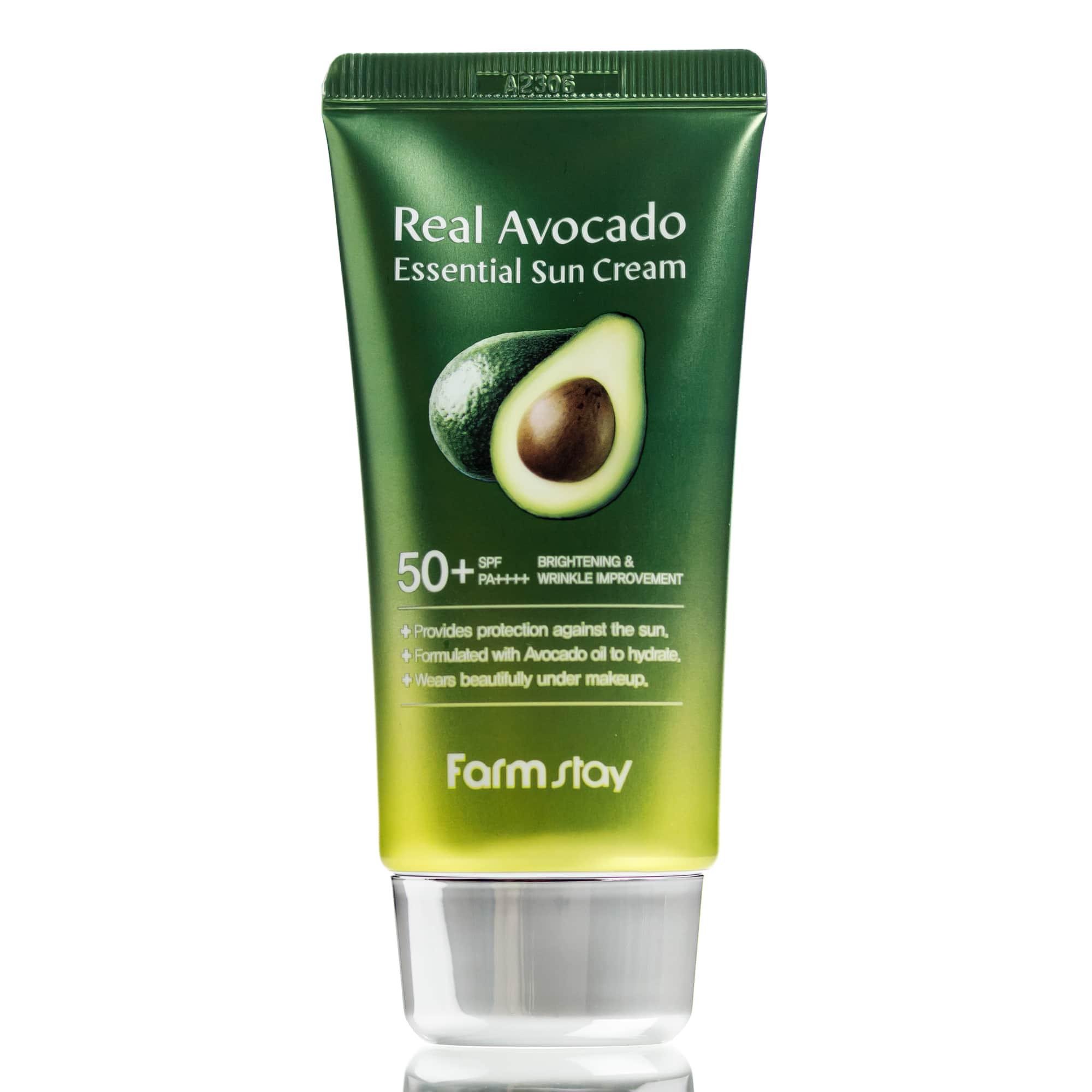 Крем с авокадо солнцезащитный FarmStay Real Avocado Essential Sun Cream SPF 50+ PA++++ 70 мл