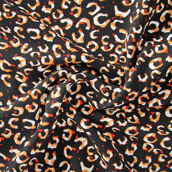 Ткань плательная IDEIA Креп Мадагаскар полукруги V-48/1 1,5 м Черный (2200004213033)