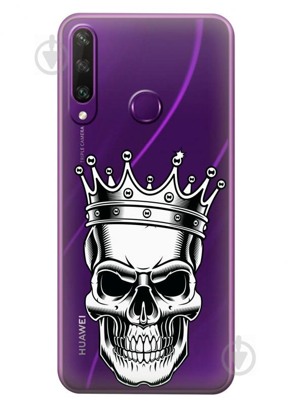 Прозрачный силиконовый чехол iSwag для Huawei Y6p с рисунком - Царский череп (KS2365) Прозрачный силиконовый чехол iSwag для Huawei Y6p с рисунком - Царский череп (KS2365)