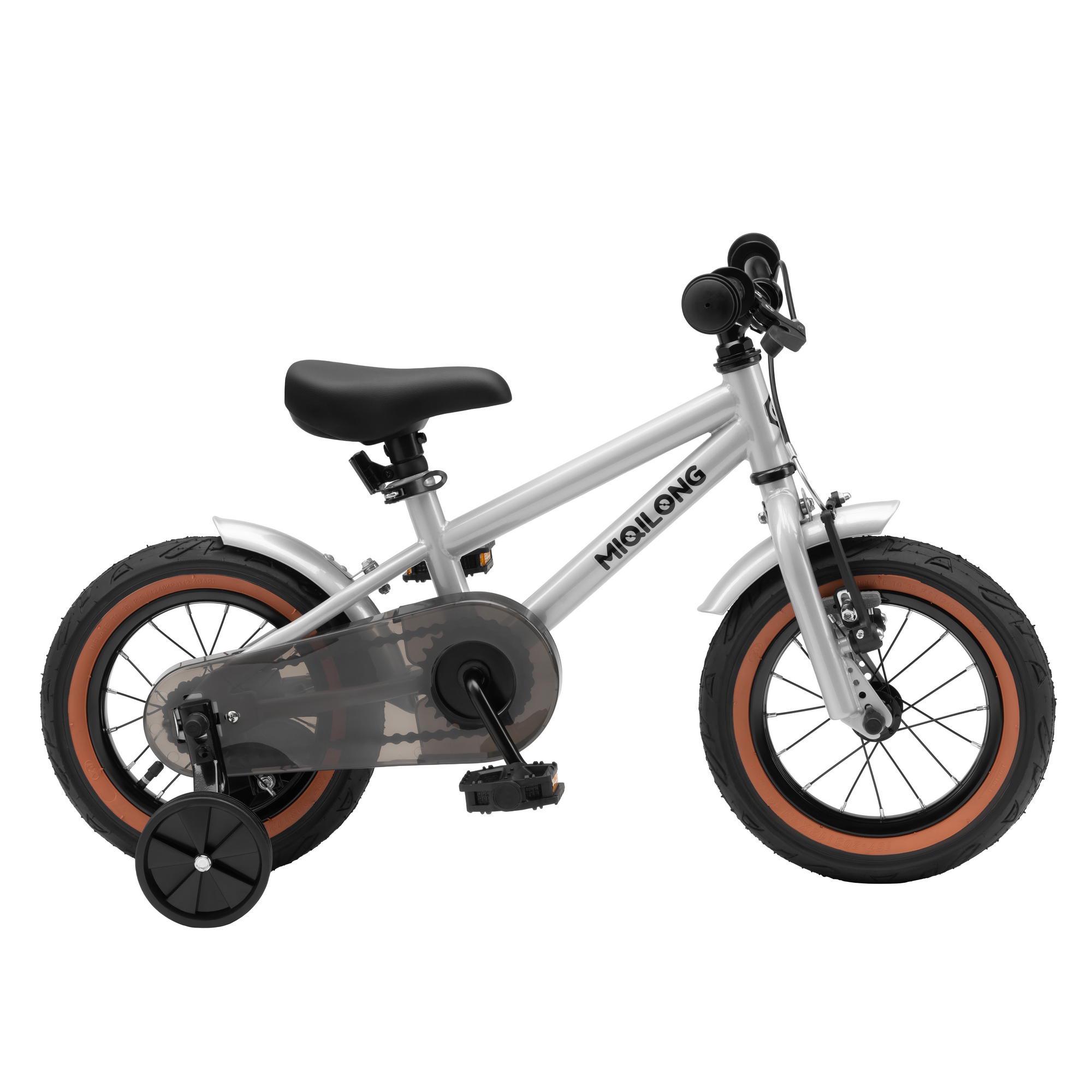 Детский велосипед Miqilong ST 12" Серебристый (28745623) - фото 3