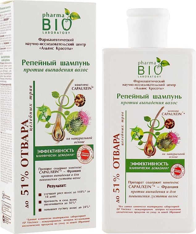 Шампунь Pharma Bio Labolatory Реп'яховий проти випадіння 200 мл (4820074624096)