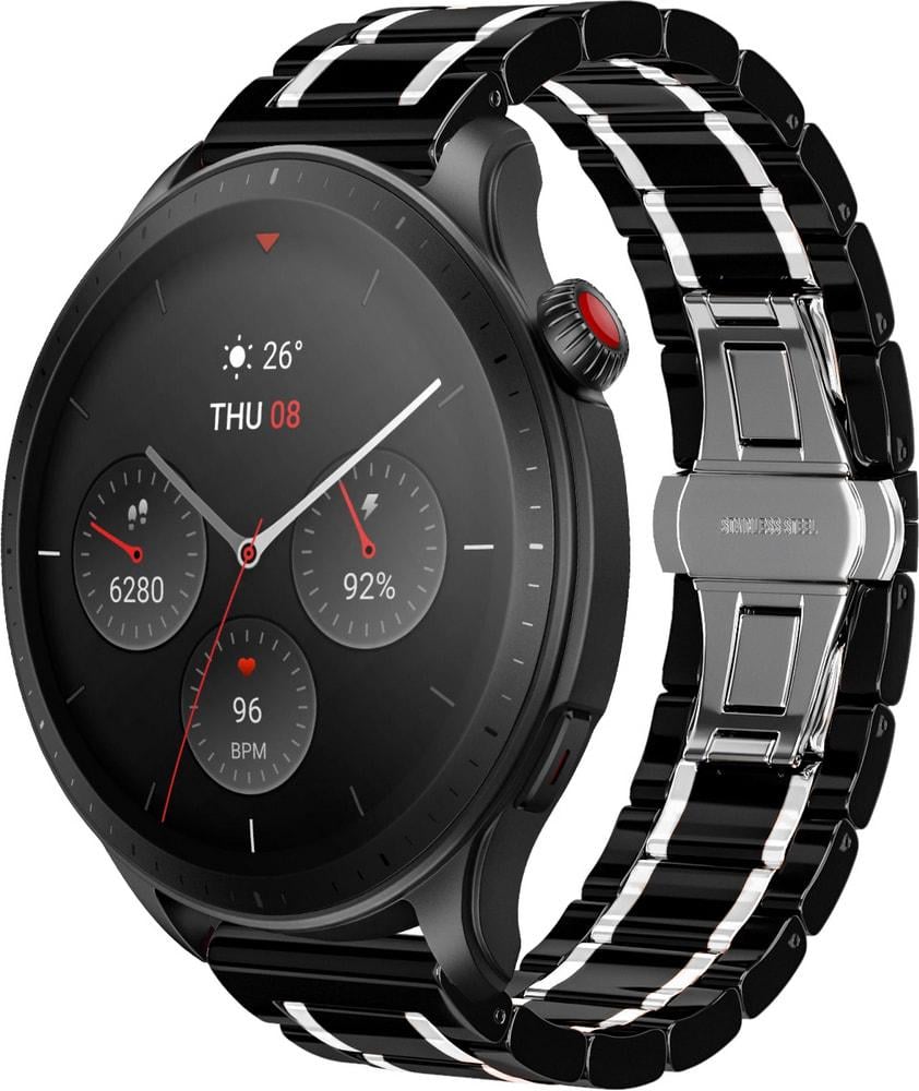 Ремешок керамический Ceramo для Amazfit GTR 4 22 мм Black/White (31081-1E) Ремешок керамический Ceramo для Amazfit GTR 4 22 мм Black/White (31081-1E)