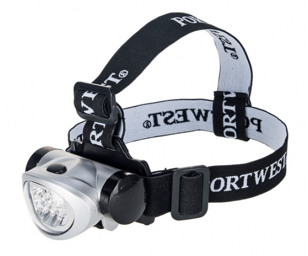 Фонарь налобный PORTWEST PA50 со светодиодами Серебряный (PA50SIR)