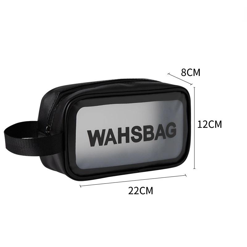 Косметичка-органайзер водонепроникна прозора S 22x8x13 см Чорний (2511916383) - фото 2