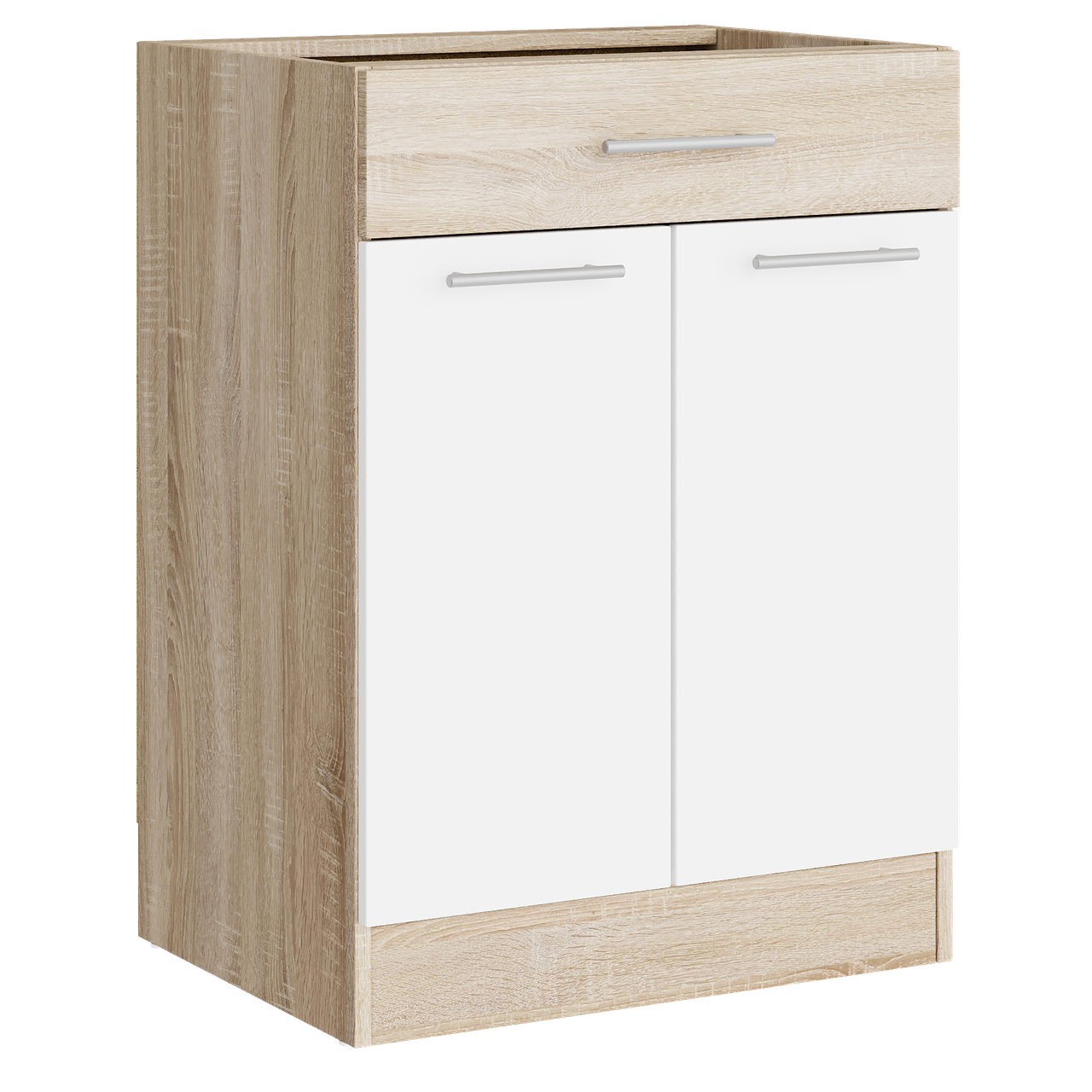 Кухня секция Эверест Эко Новая 60 Низ Ящик 600х456х820 мм Сонома/Белый/Сонома (eko-555)