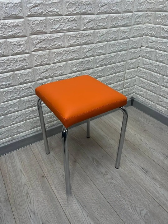 Табурет кухонний Tutty 30х30х45 см Помаранчевий/Хром (28373866)