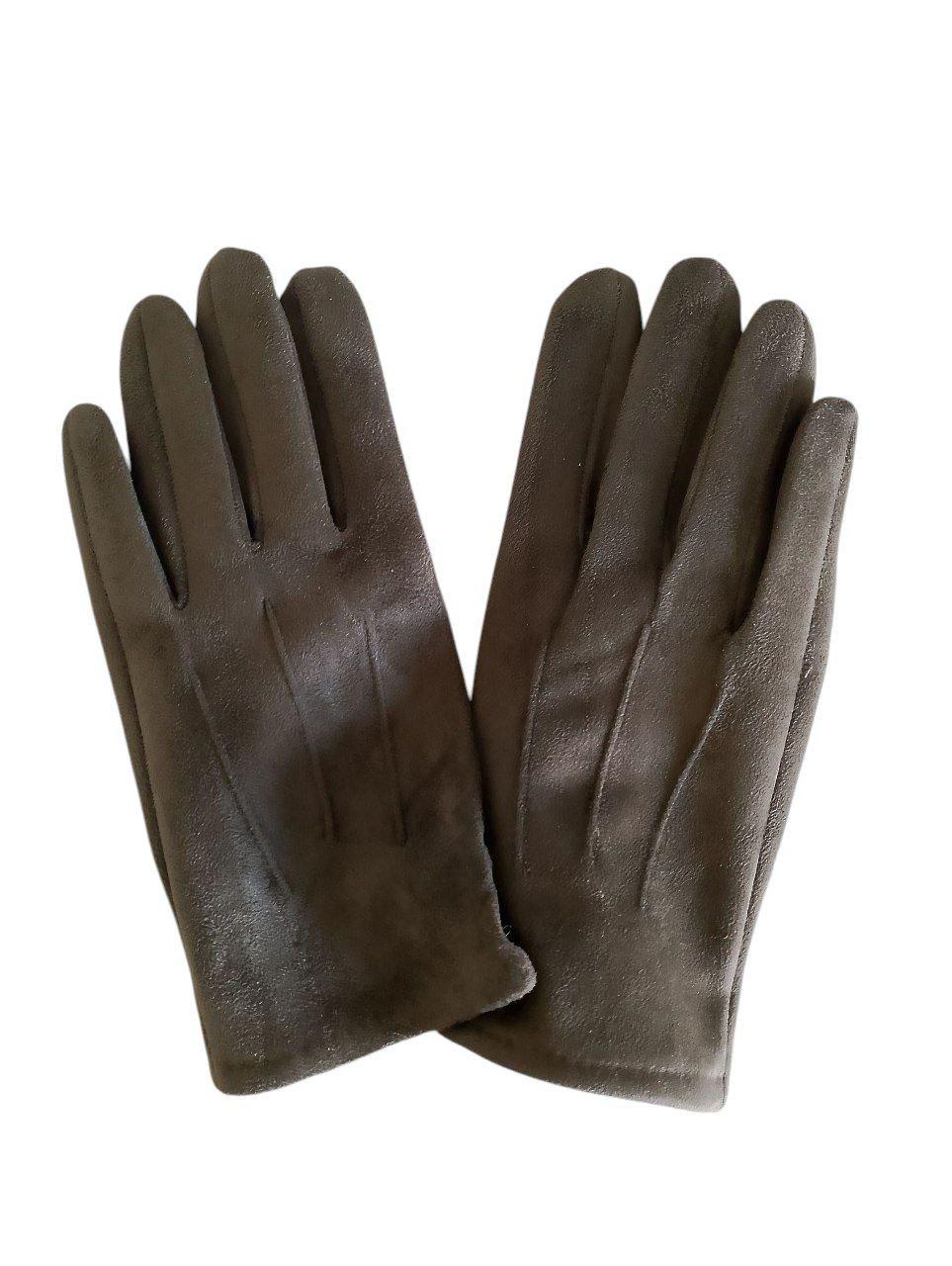 Рукавички сенсорні осінь-зима фліс L Хакі (43) - фото 9