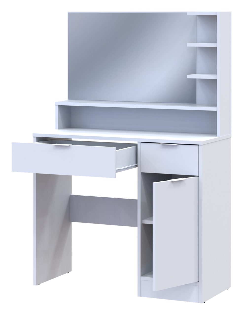 Туалетний столик з дзеркалом Doros Естель 90х38х135 см Білий (28057144) - фото 3 Туалетний столик з дзеркалом Doros Естель 90х38х135 см Білий (28057144) - фото 3