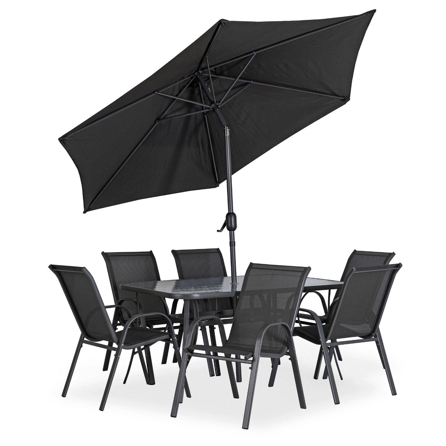 Комплект садовой мебели Mebel Elite NEBRASKA Черный (ME.NEBRASKA/P/T/OGR/ZES)