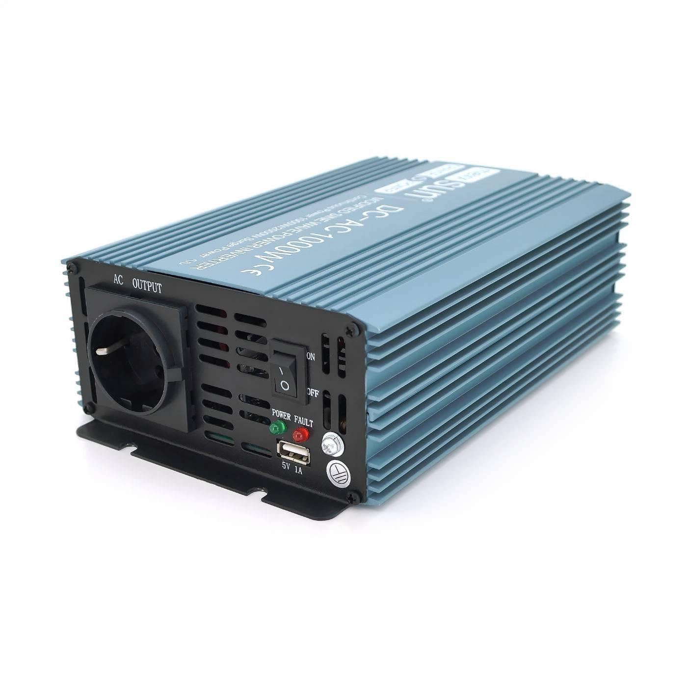 Інвертор напруги Mexxsun MXS-1000 24V/220V 1000W з модифікованою синусоїдою 1 Shuko клемні дроти Q4 (32697)