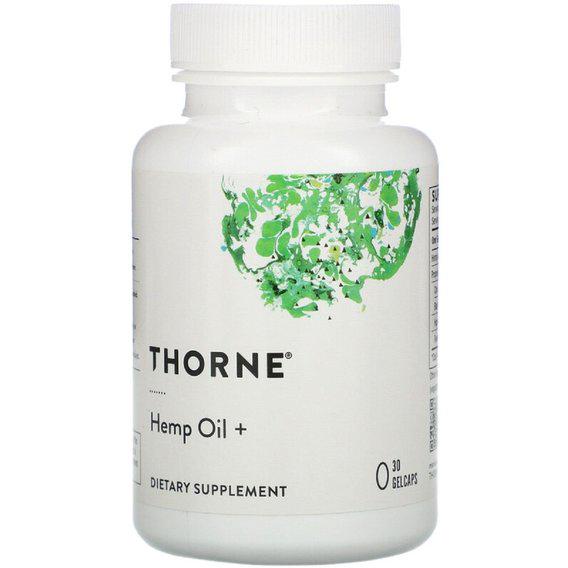 Комплекс для профілактики тиску та кровообігу Thorne Research Hemp Oil 30 Gel Caps (THR00677)