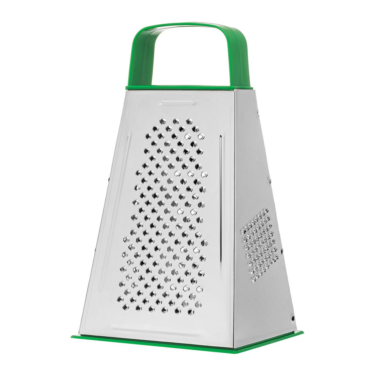 Терка конусная 21,5 см для овощей и фруктов 4-сторонняя из нержавеющей стали с пластиковой ручкой (1719154621) - фото 3 Терка конусная 21,5 см для овощей и фруктов 4-сторонняя из нержавеющей стали с пластиковой ручкой (1719154621) - фото 3