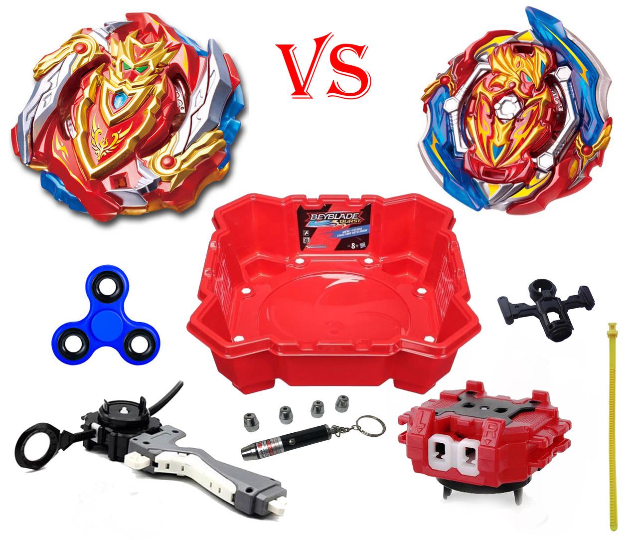 Набір Бейблейд 226 Арена  Ахилес 5 Vs Ахилес 6  2 запускача  спінер  лазерна указка - фото 7