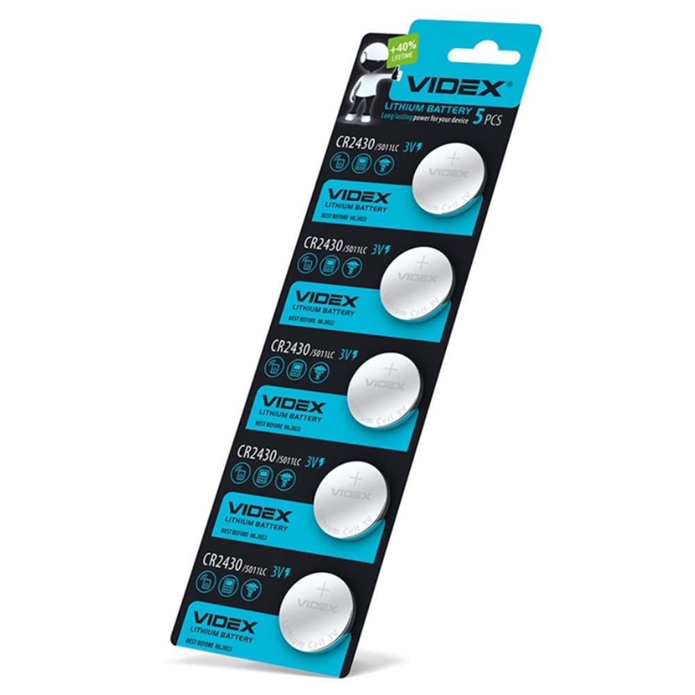 Батарейки литиевые Videx CR2430 3 V 5 шт. Батарейки литиевые Videx CR2430 3 V 5 шт.