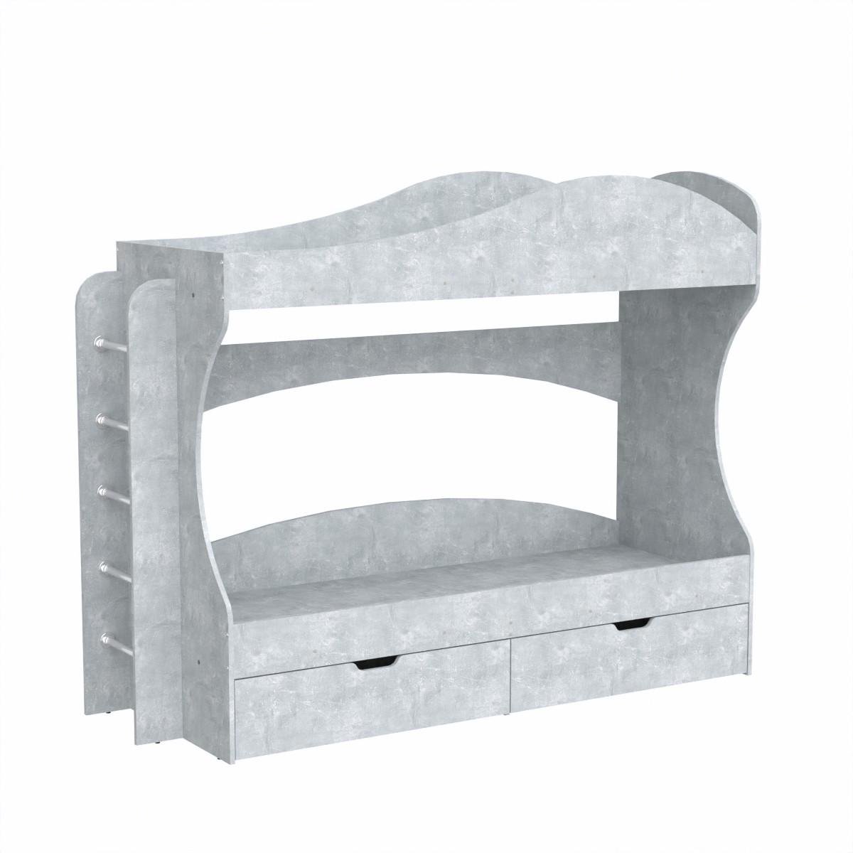 Ліжко двоярусне Компаніт Бриз 209,2х74,4х167 см Бетон (11489) - фото 1 Ліжко двоярусне Компаніт Бриз 209,2х74,4х167 см Бетон (11489) - фото 1