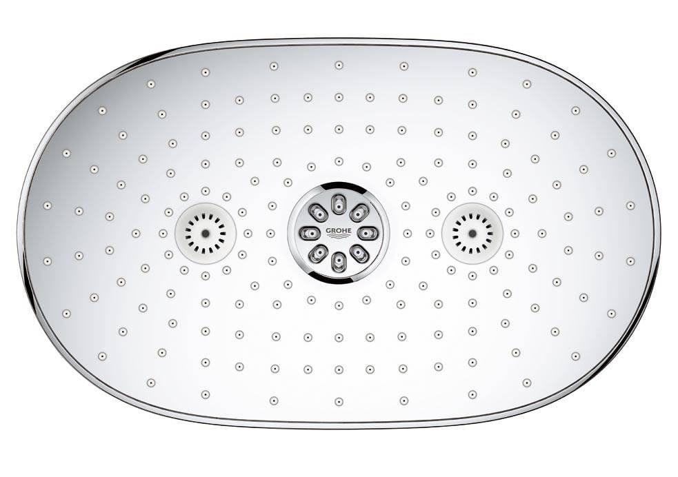 Верхній душ Grohe RAINSHOWER DUO 360 26254000 361x220 мм із кронштейном Хром (113708) - фото 2