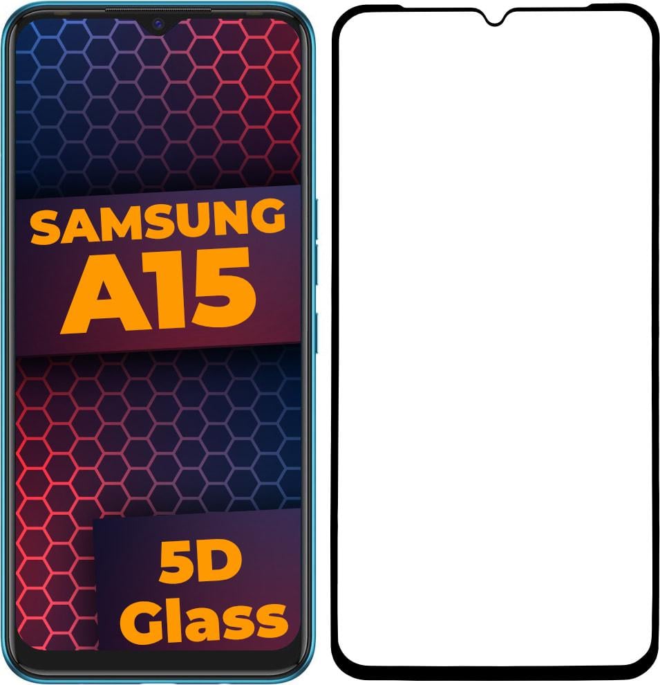 5D стекло Samsung Galaxy A15 A155 (Защитное Full Glue) Black (35065)