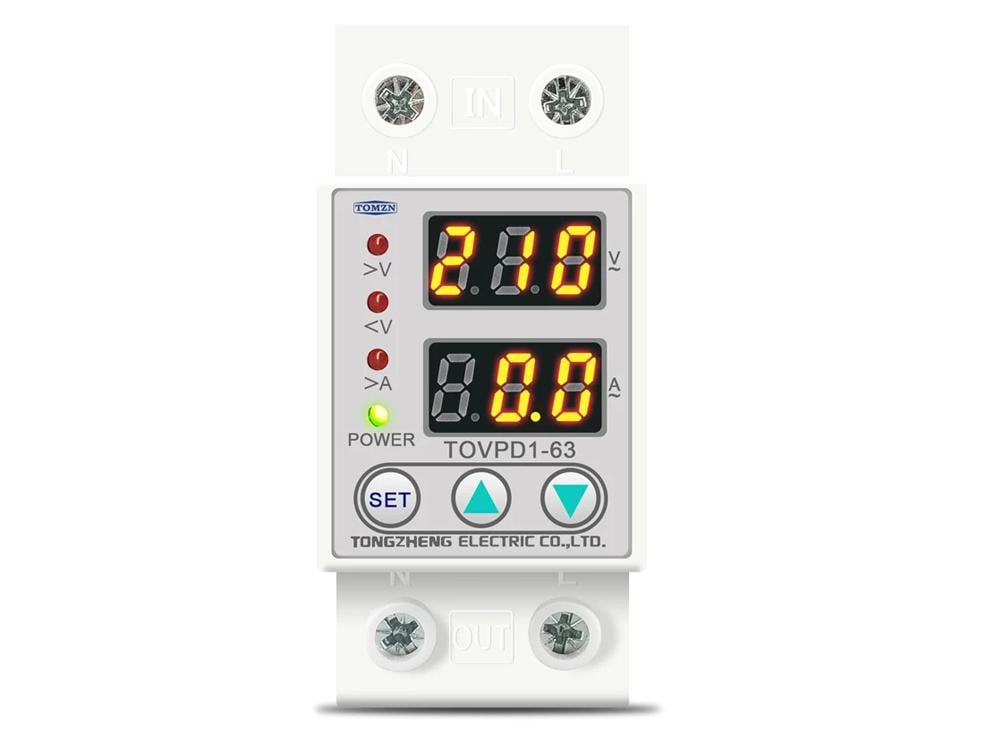 Защитное реле напряжения и тока Tovpd1 63 220 В 40 А Защитное реле напряжения и тока Tovpd1 63 220 В 40 А