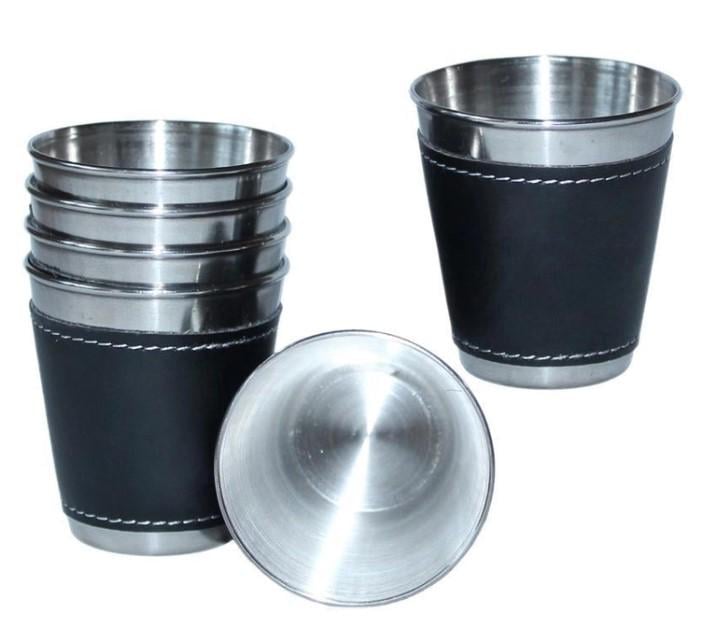 Набор дорожных рюмок Dynasty сталь 70 мл в чехле 6 шт.