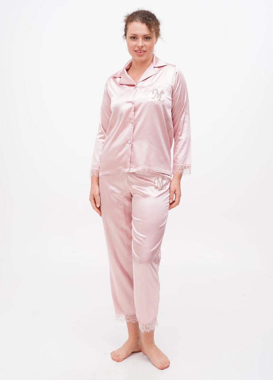 Піжама жіноча Miss Lolita сорочка/брюки M Рожевий (5043-01-М)