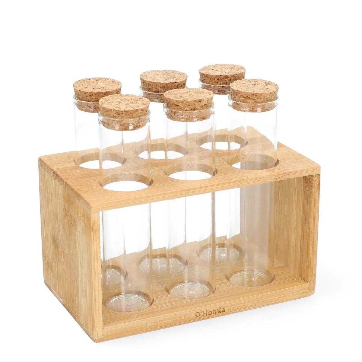 Набор для специй Homla TORANO 14х14х9 см 6 шт. Дерево (200833) Набор для специй Homla TORANO 14х14х9 см 6 шт. Дерево (200833)