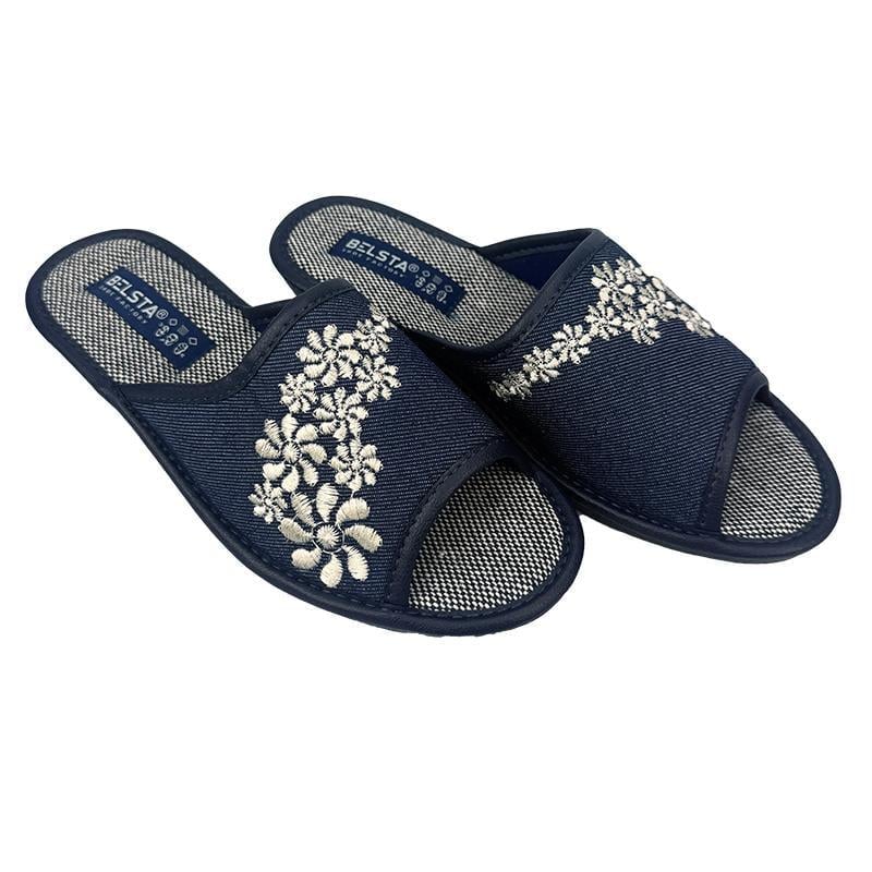 Комнатные женские тапочки открытые 976-1 p. 37 23,5 см Синий