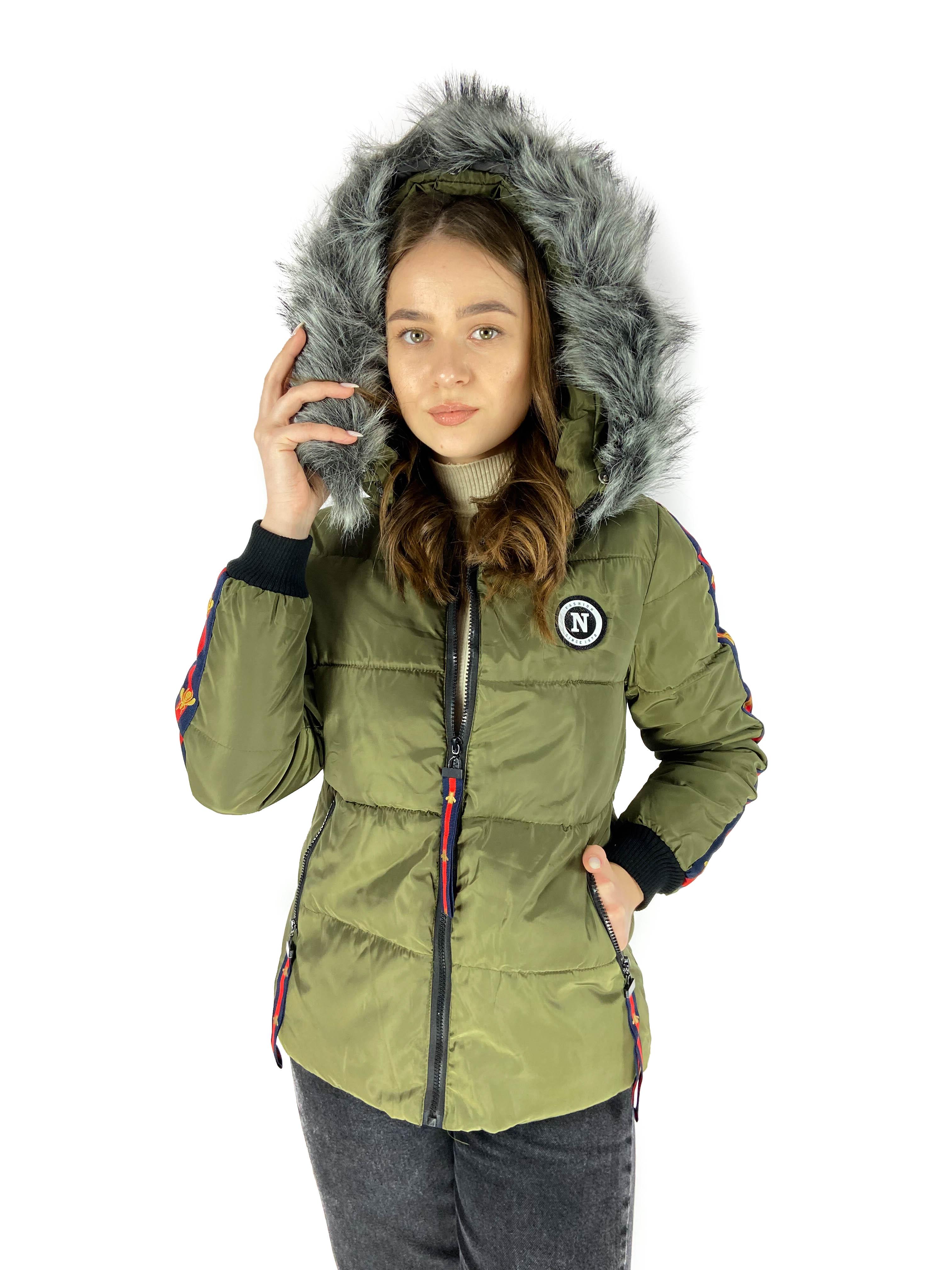 Куртка женская YZLR с капюшоном L Хаки (YZ340) - фото 2 Куртка женская YZLR с капюшоном L Хаки (YZ340) - фото 2