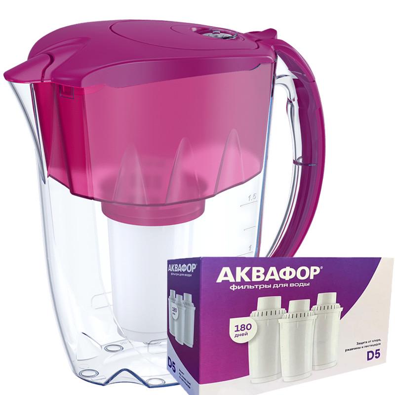 Фильтр-кувшин Аквафор Арктик с тремя модулями D5 Цикламен (1927471810)