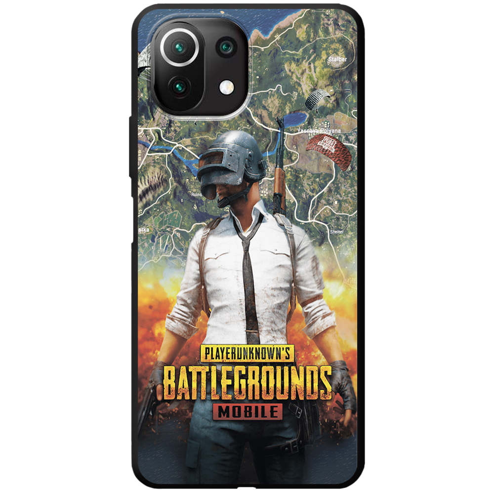 Чехол Boxface Xiaomi Mi 11 Lite PUBG Mobile Черный силикон (42128-up2309-44012)