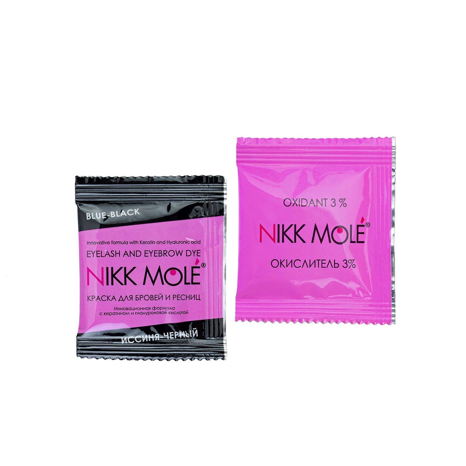 Краска и окислитель Nikk Mole саше 5 г Иссиня-черный (2015797385917)