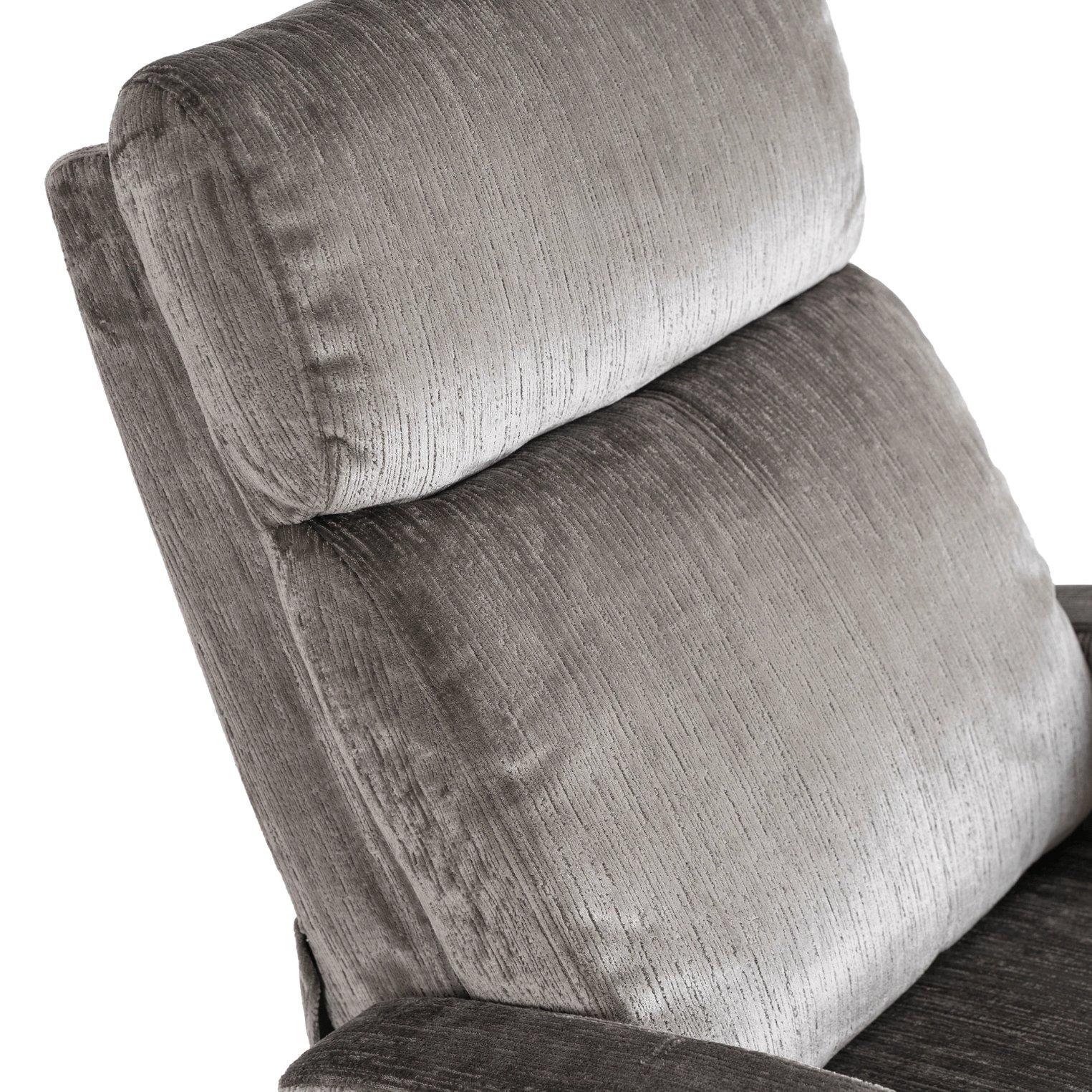 Крісло м'яке Mebel Elite DANNY Welur розкладне з реклайнером Сірий (ME.DANNY/P/V/FW) - фото 11 Крісло м'яке Mebel Elite DANNY Welur розкладне з реклайнером Сірий (ME.DANNY/P/V/FW) - фото 11