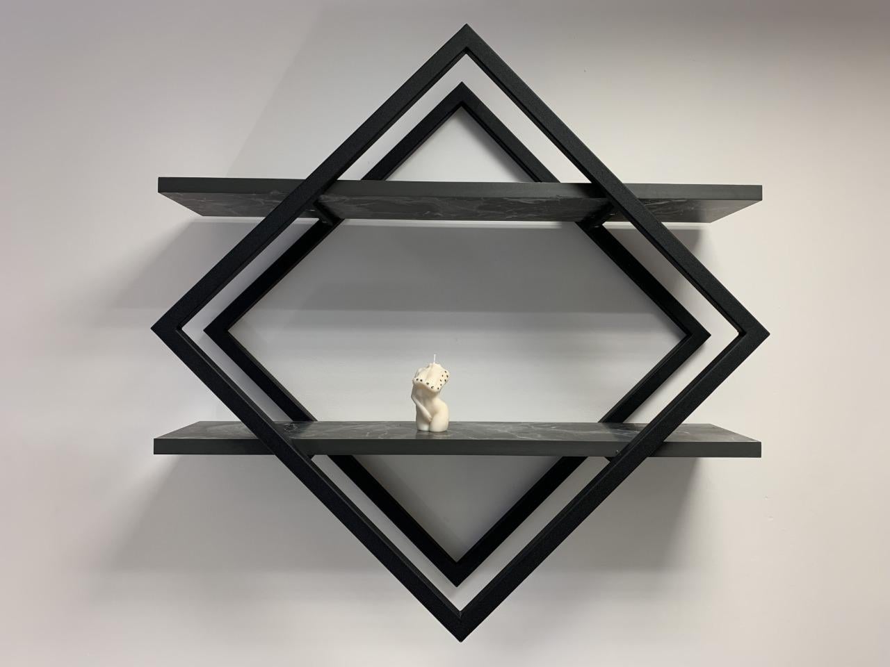 Настінна полиця Zalizo Romb 700x700x150 мм Петра Неро