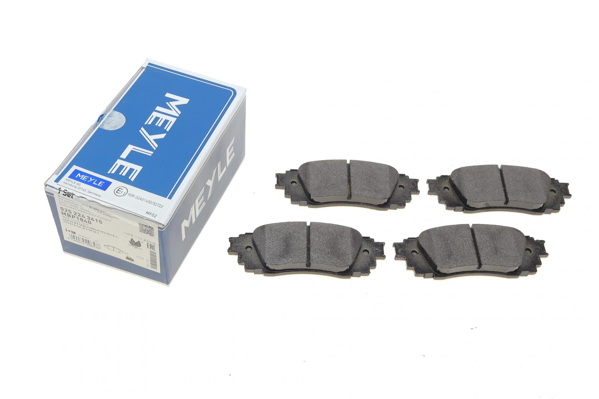 Колодки тормозные задние Meyle для Toyota C-HR 16-//Rav4 18-/Lexus RX 15- (025 224 3415)