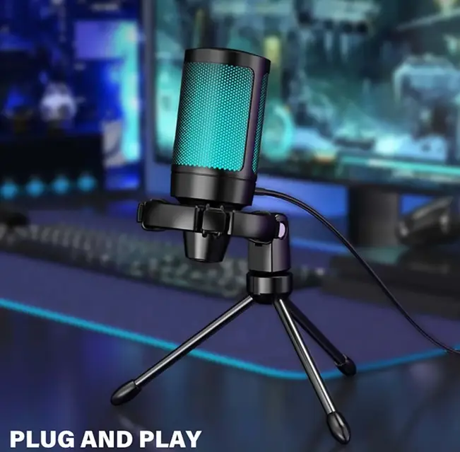 Микрофон Fifine A2 конденсаторный для стримов и гейминга USB с подсветкой RGB Черный (29163822) - фото 4