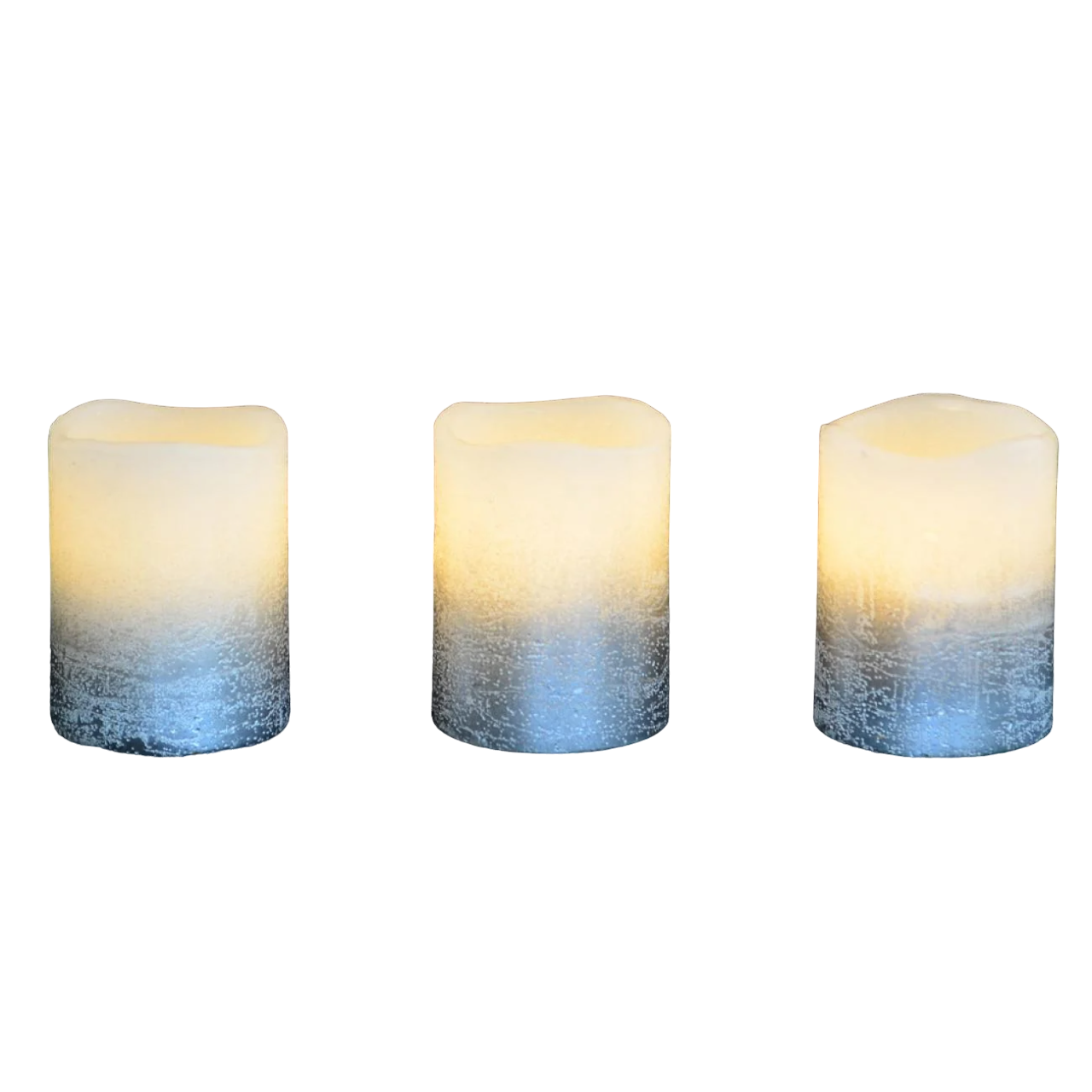 Набор свечей Yes! Fun LED 5х6,5 восковые 3 шт. Серебряный (0710343)