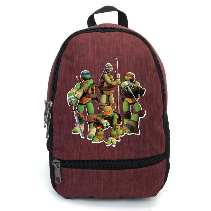 Школьный рюкзак Cappuccino Toys ninja turtle-05 с принтом Черепашки ниндзя 12,5 л Бордовый (1381809919)
