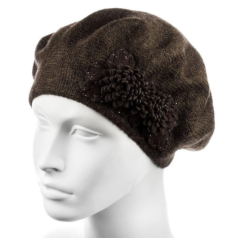 Берет женский с декором Atrics WH665 р. 56-59 Коричневый (1464744025)
