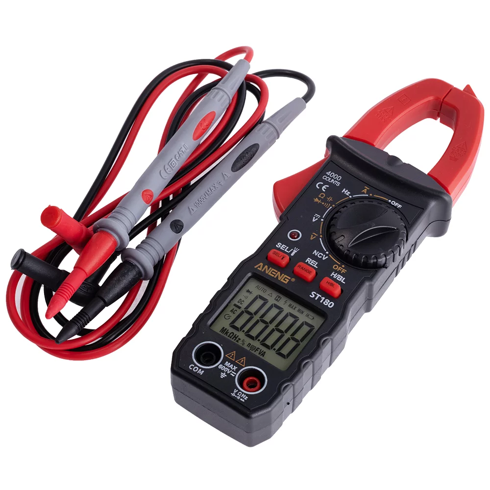 Мультиметр-тестер цифровой Aneng ST180 со щупами Black/Red (3_06735)