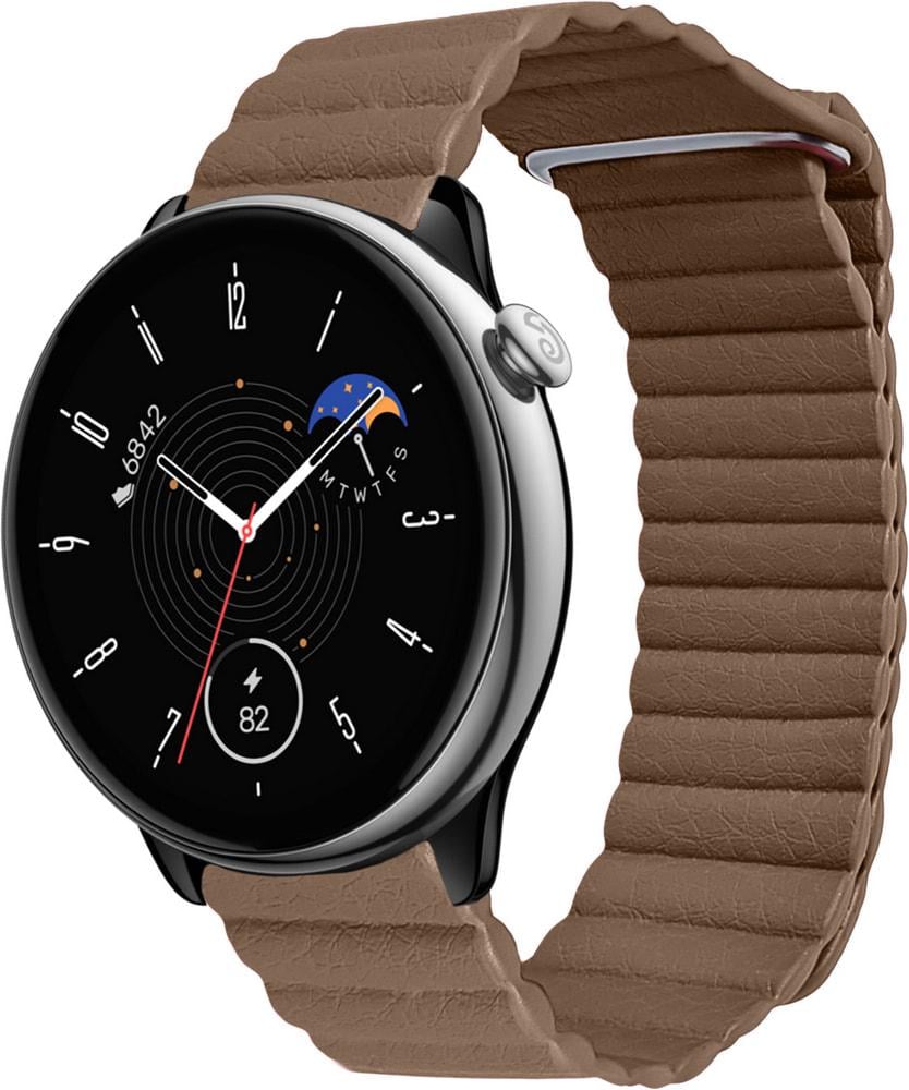 Ремешок кожаный Genis для Amazfit GTR Mini Brown (33493-30)