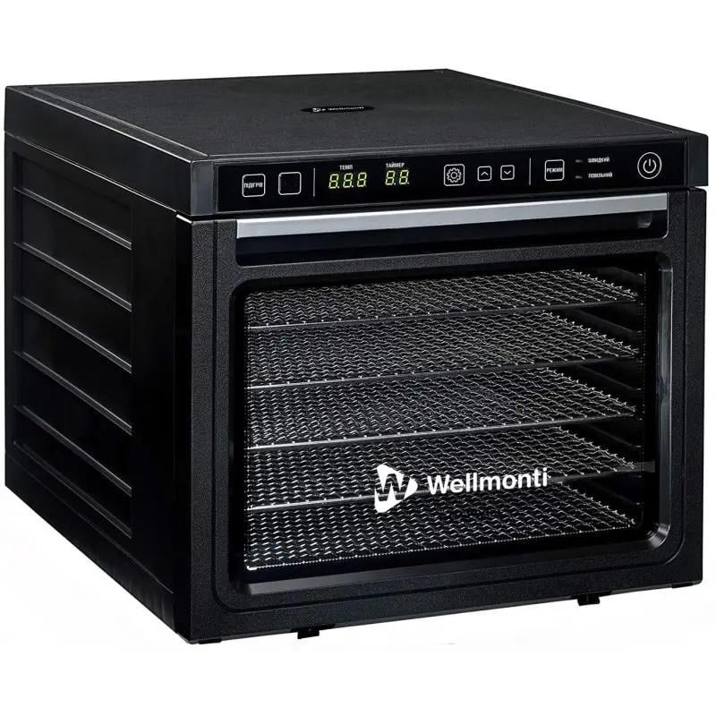 Сушка для овощей и фруктов Wellmonti WM-1001 универсальная 1000 Вт 47 л Черный (2732562913)