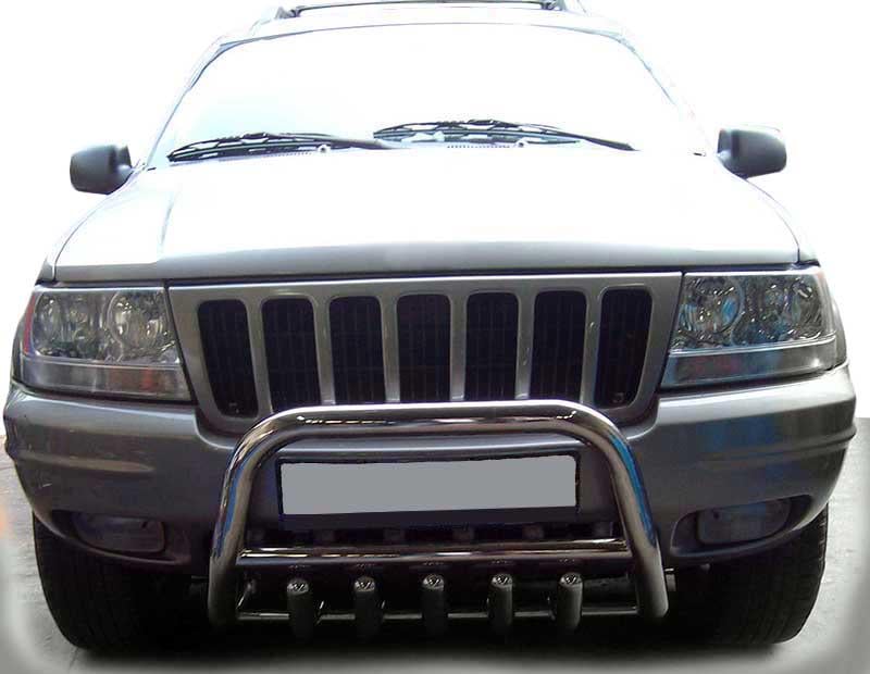 Кенгурятник WT003 CAN для Jeep Grand Cherokee WK 2004-2010 гг. нержавеющая сталь Хром